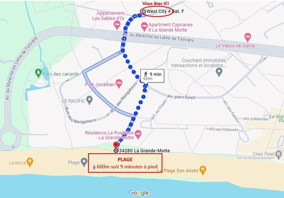 T2 West City Parking Clim Wifi 4Pers - Rossiconciergerie - Linge Inclus La Grande-Motte Eksteriør bilde